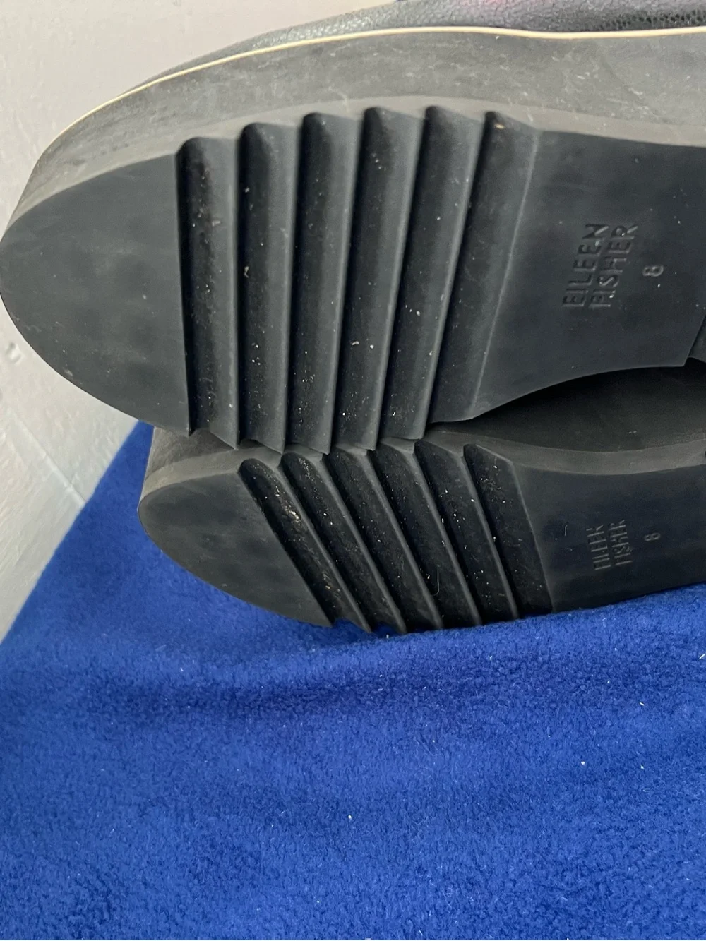 Eileen Fisher Zola Black Platform Oxfords